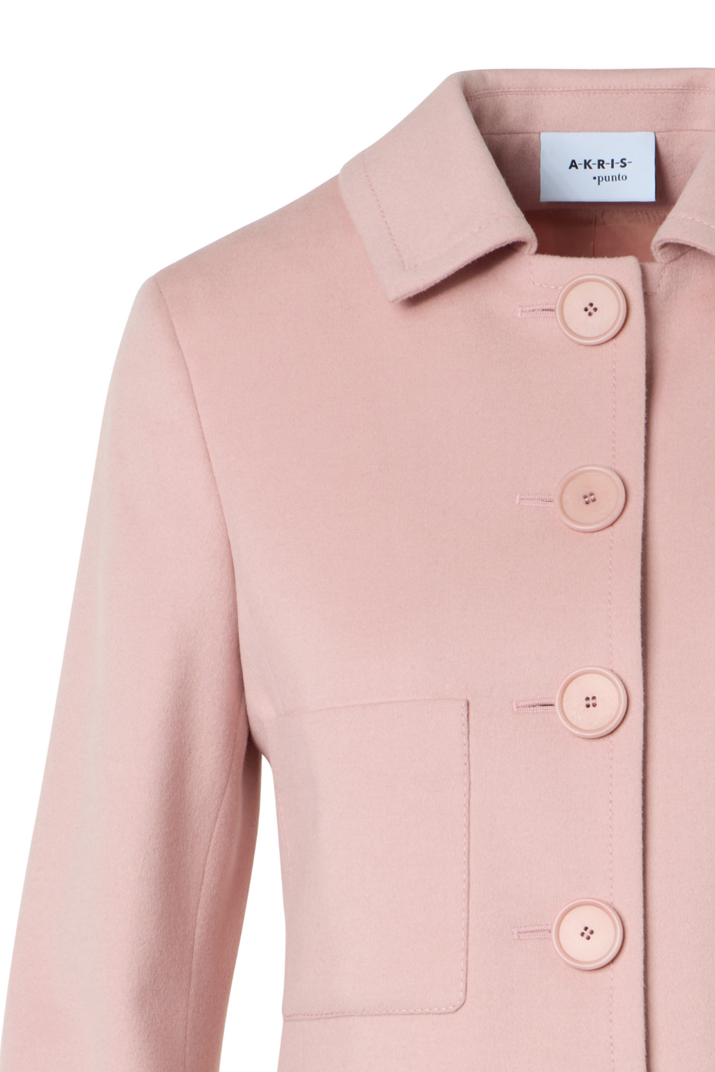 Boxy Cashwool Jacket with Shirt Collar