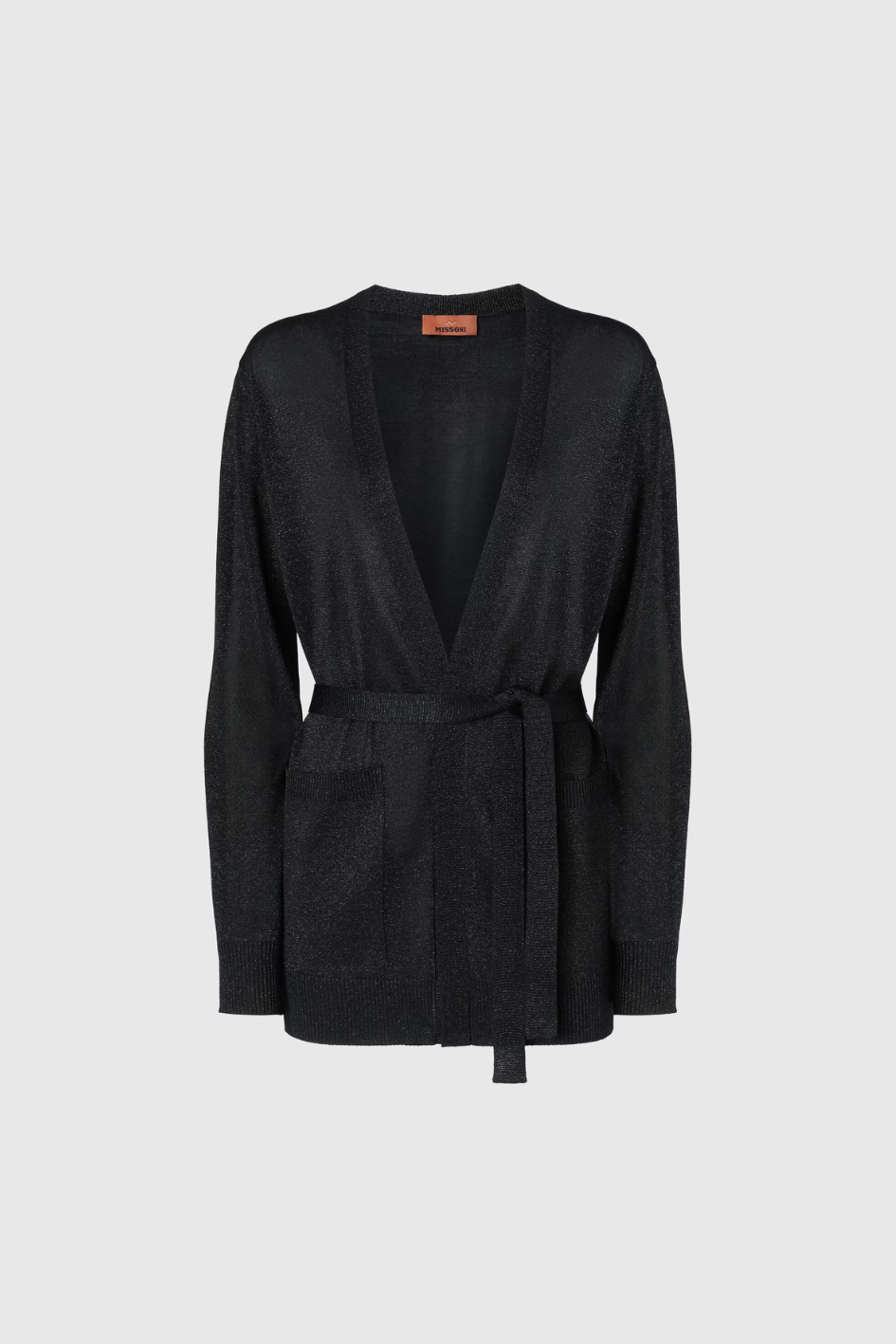 Lamé Cardigan with Belt