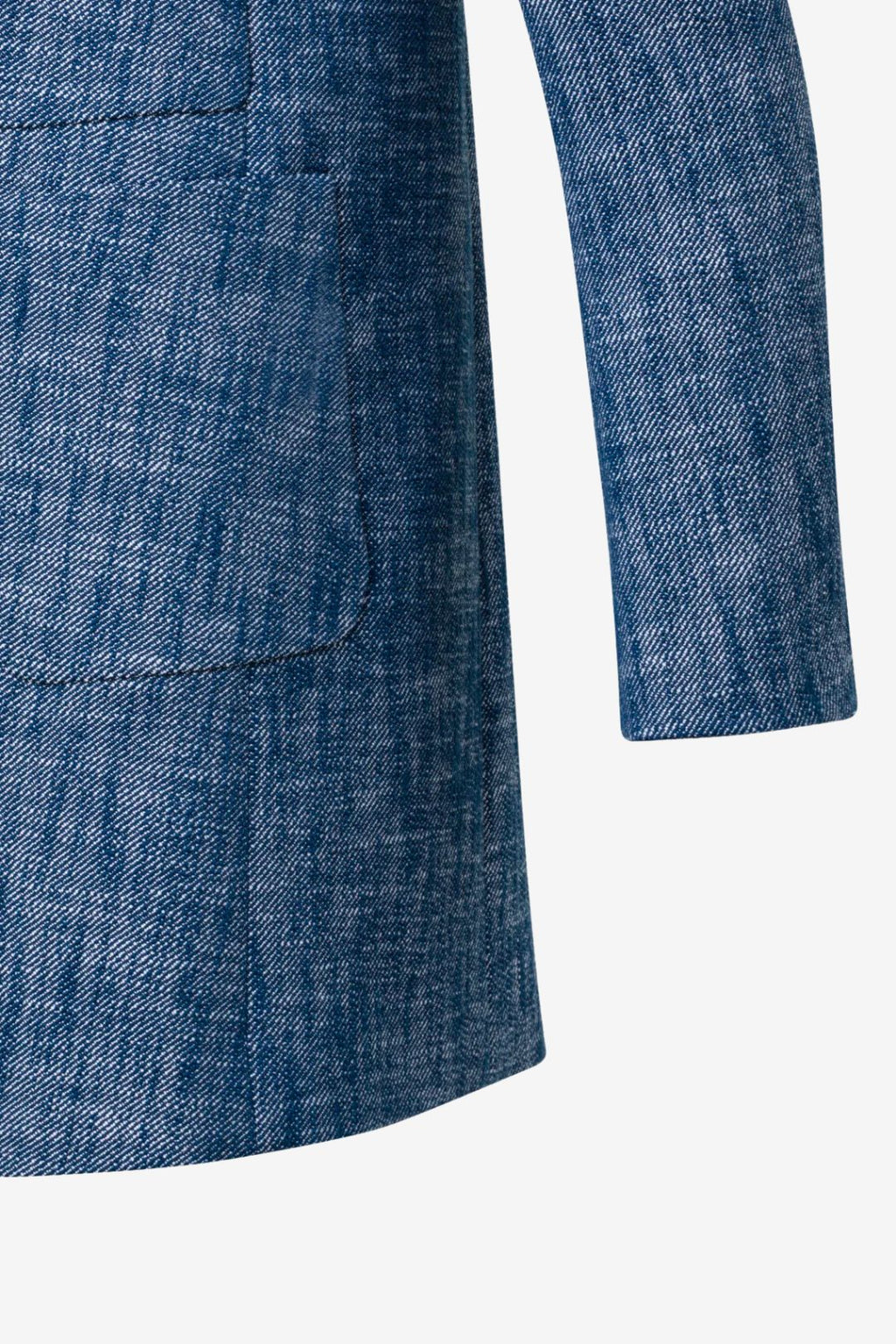 Denim Longblazer aus Baumwoll-Stretch