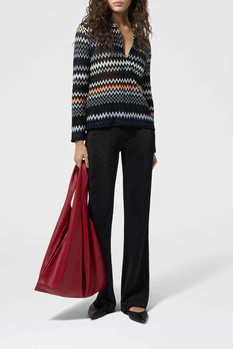 Lamé Flare Pants