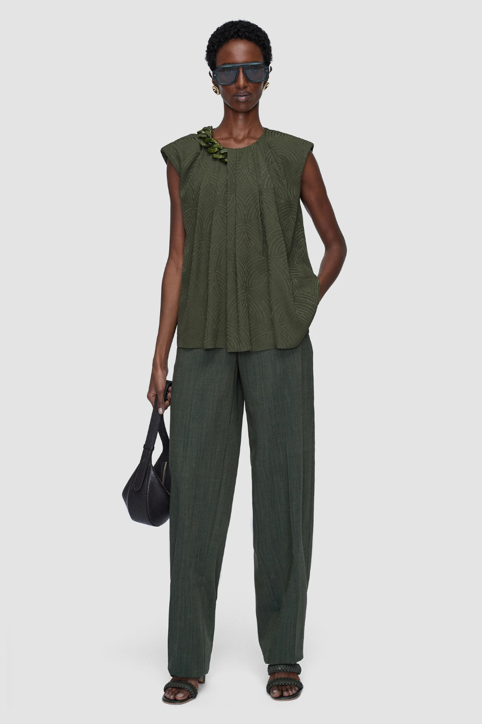 Taddart Jacquard Silk Top