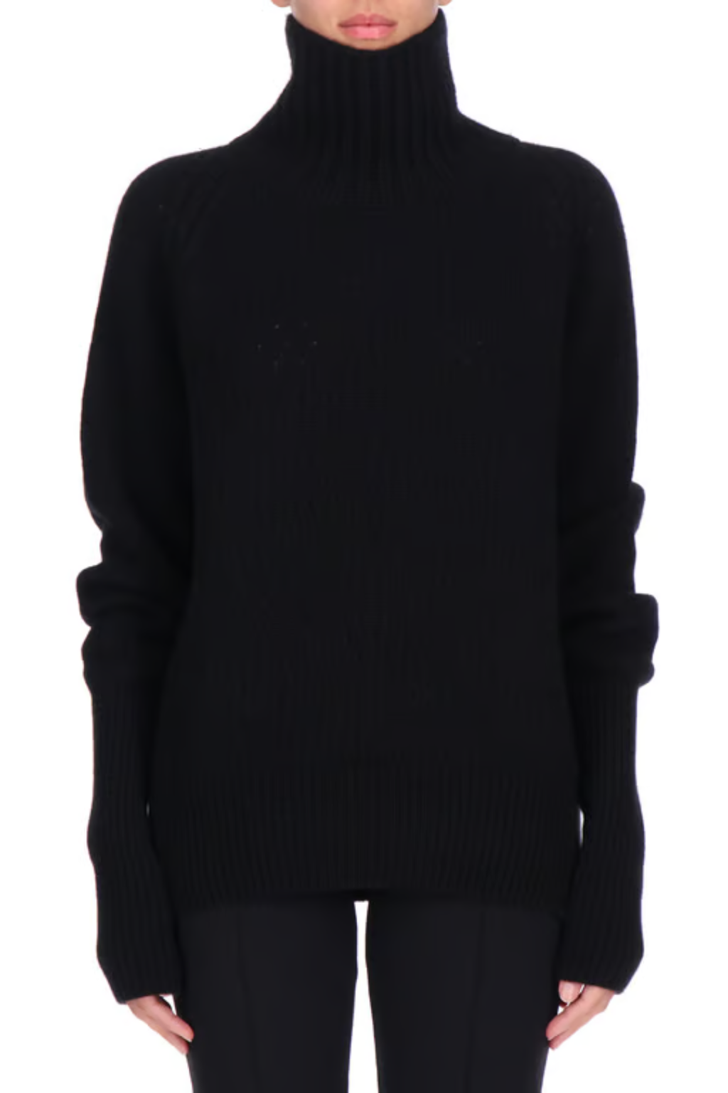 Oversized Ribbed Turtleneck Sweater