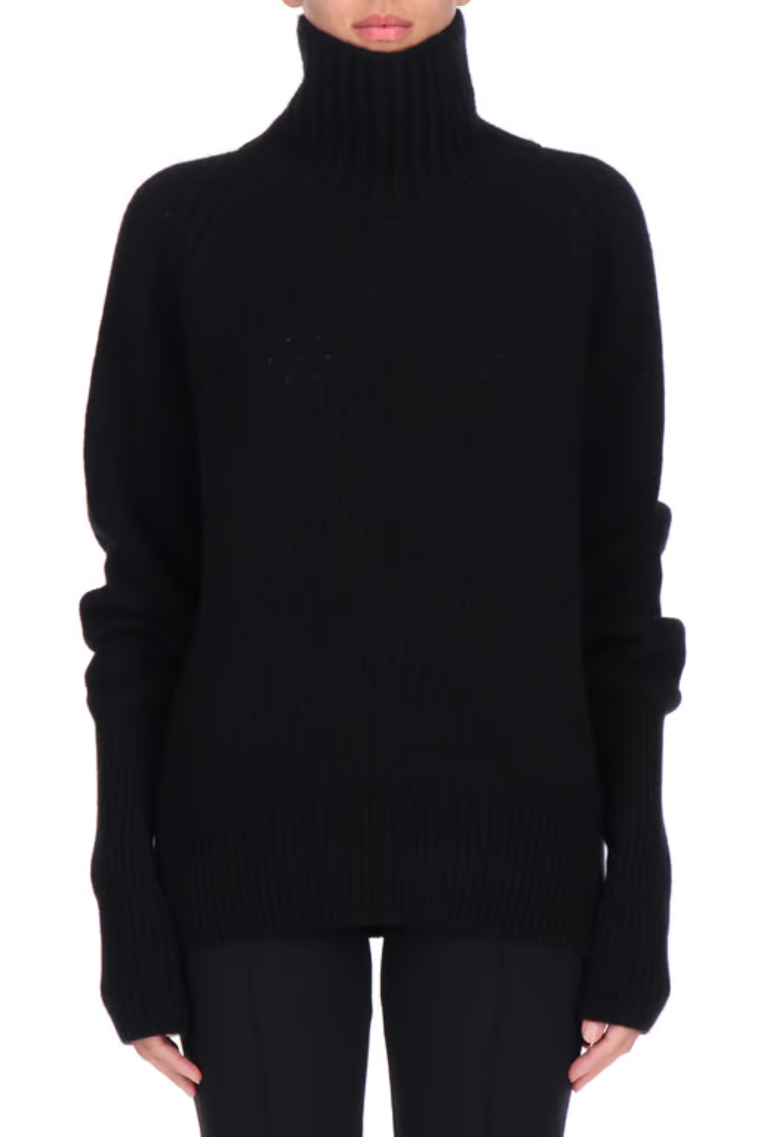 Oversized Ribbed Turtleneck Sweater