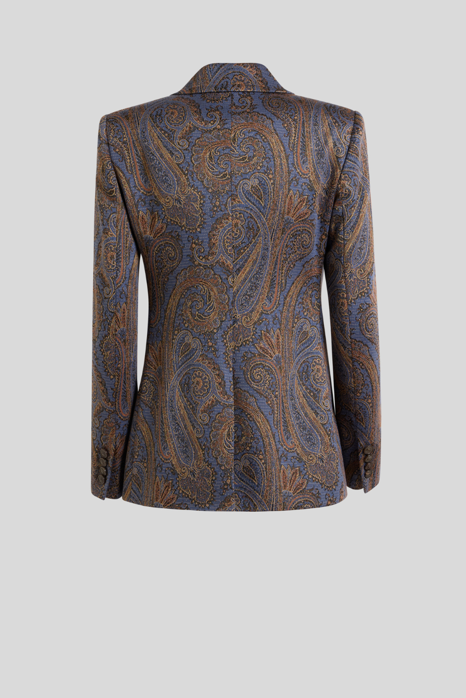 Blue Paisley Jacquard Tailored Blazer