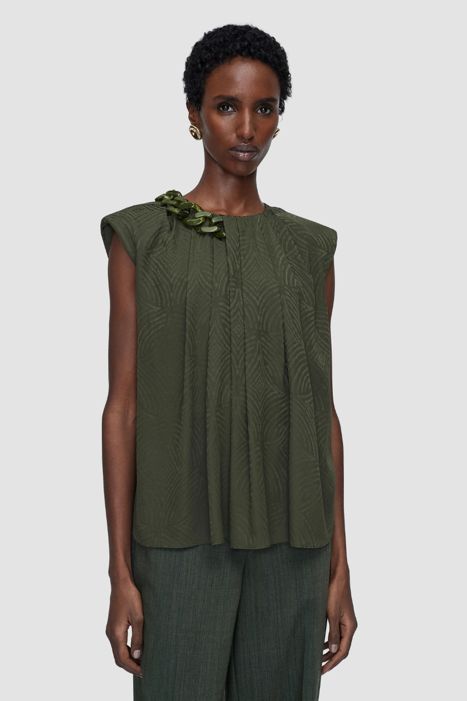 Taddart Jacquard Silk Top