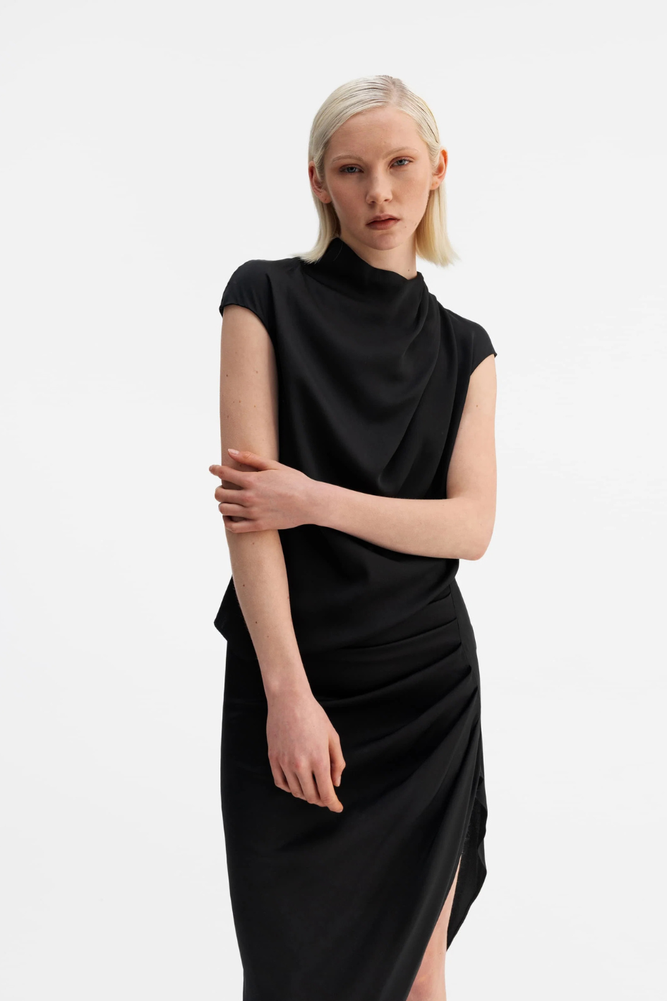 Lima Silk Top with short Sleeves