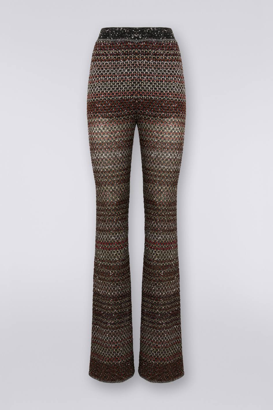 Net knit Pants with sequin Appliqué