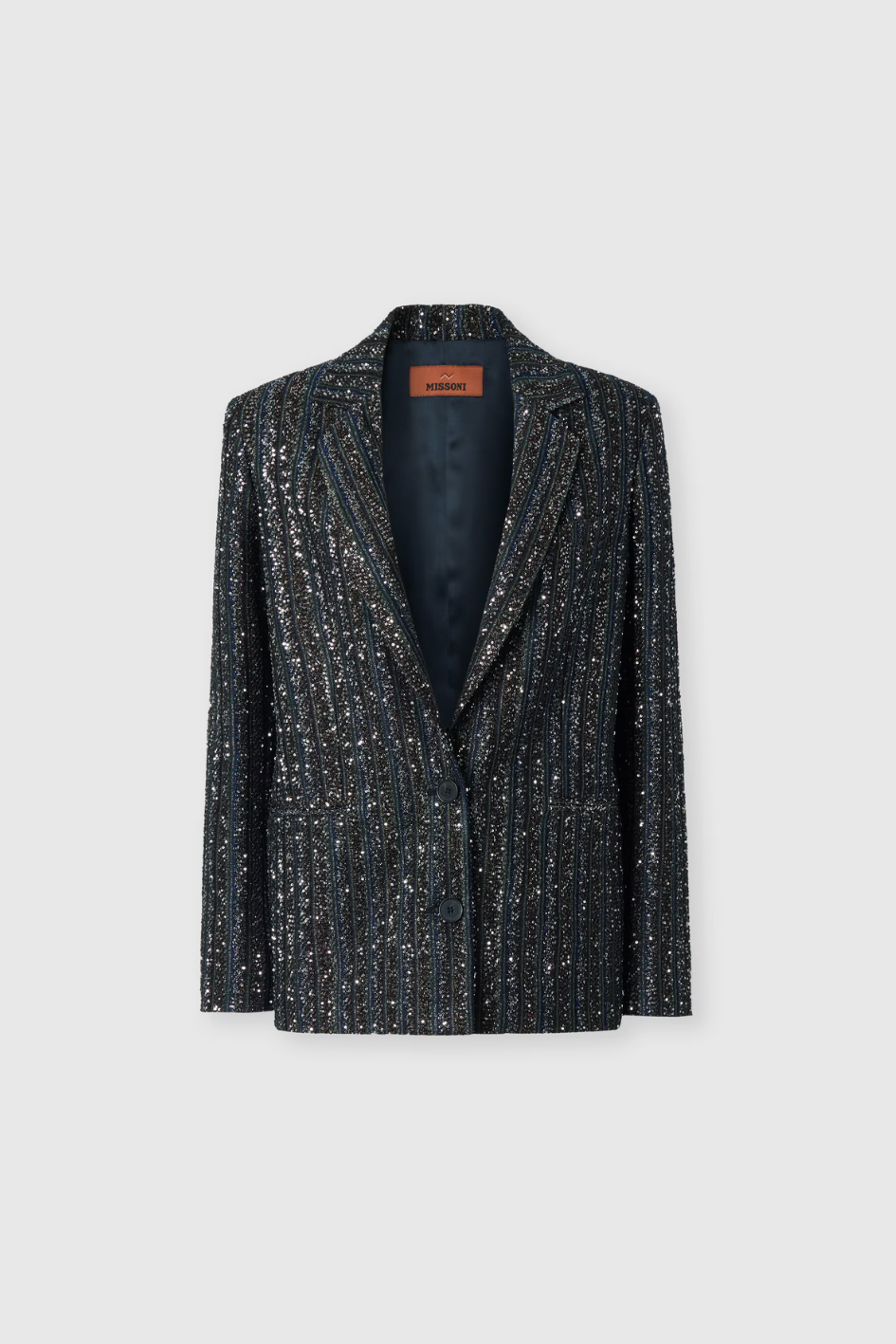 Blazer made of Striped Lamé Knit