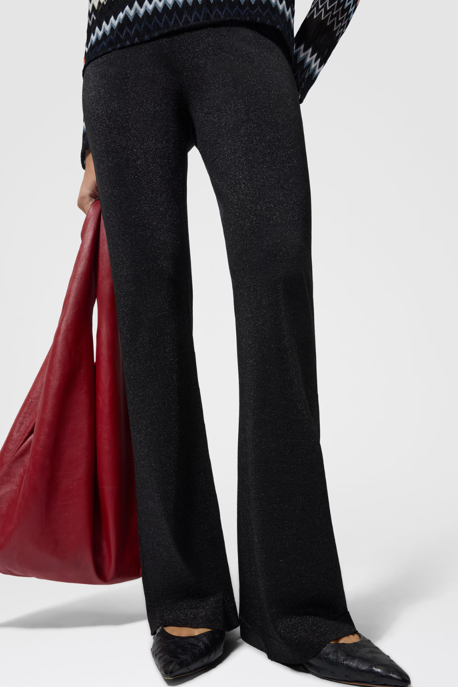 Lamé Flare Pants