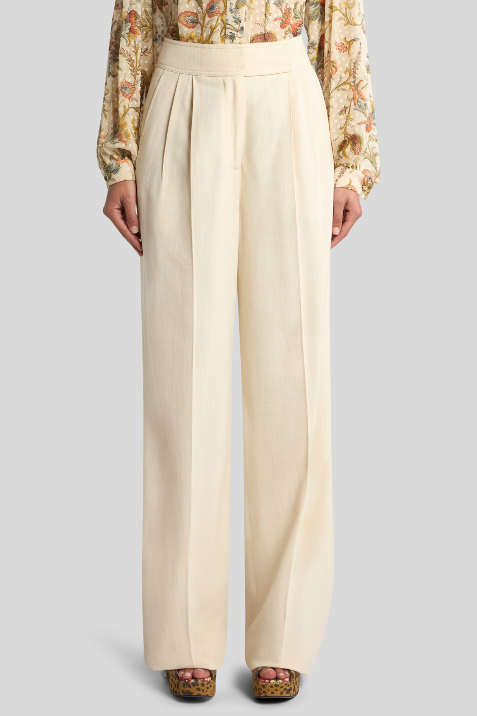 High-Waist Wide-Leg Trousers