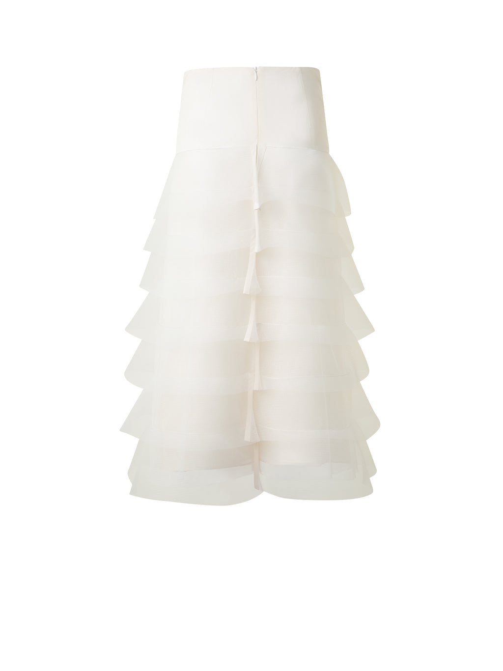 White Layered Tulle Skirt
