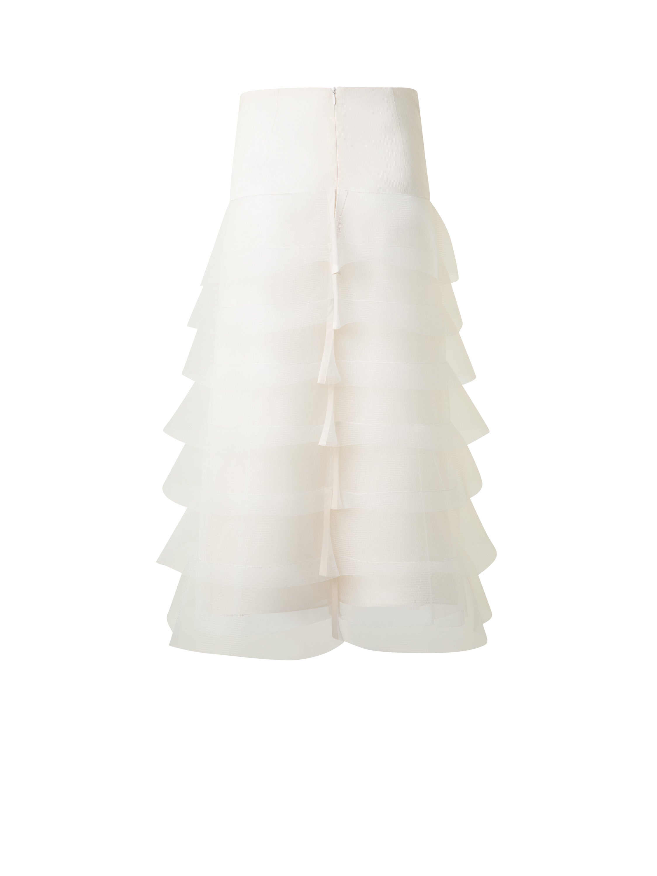 White Layered Tulle Skirt