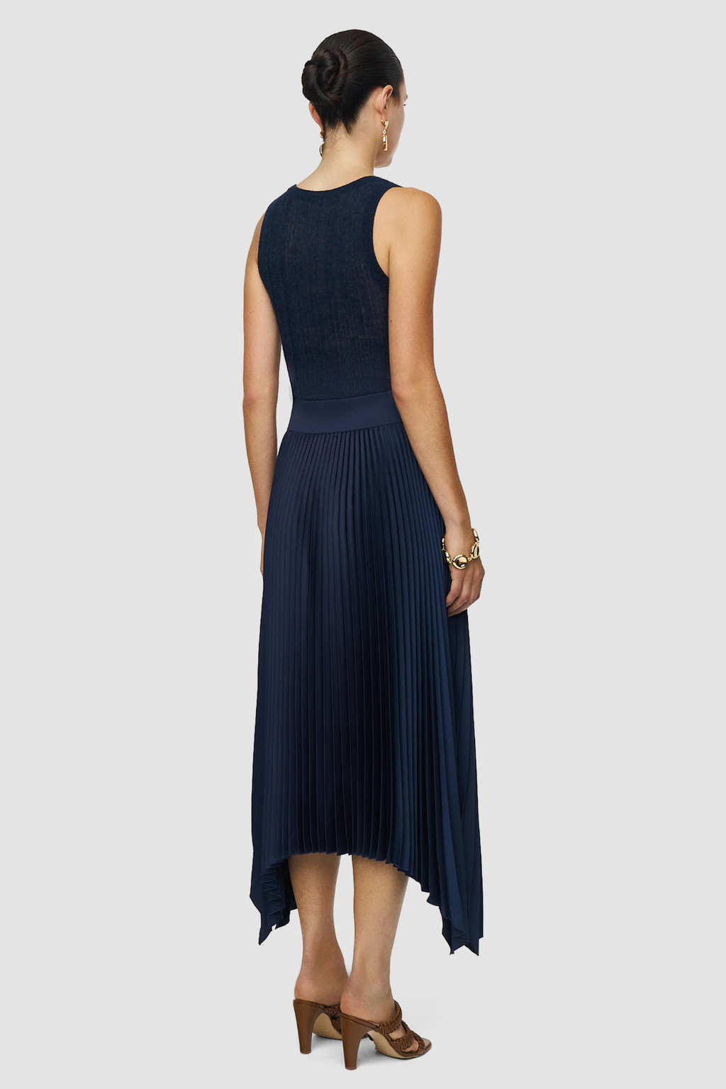 Ade Knit Weave Plissé Skirt