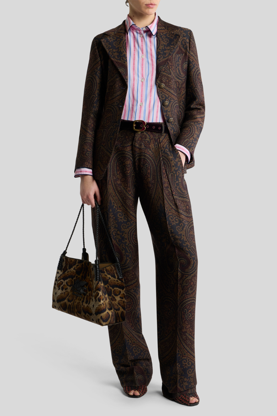 Dark Paisley Jacquard Tailored Blazer