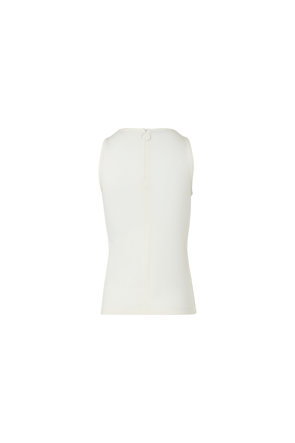 Fitted Modal Stretch Sleeveless Top with Back Zip