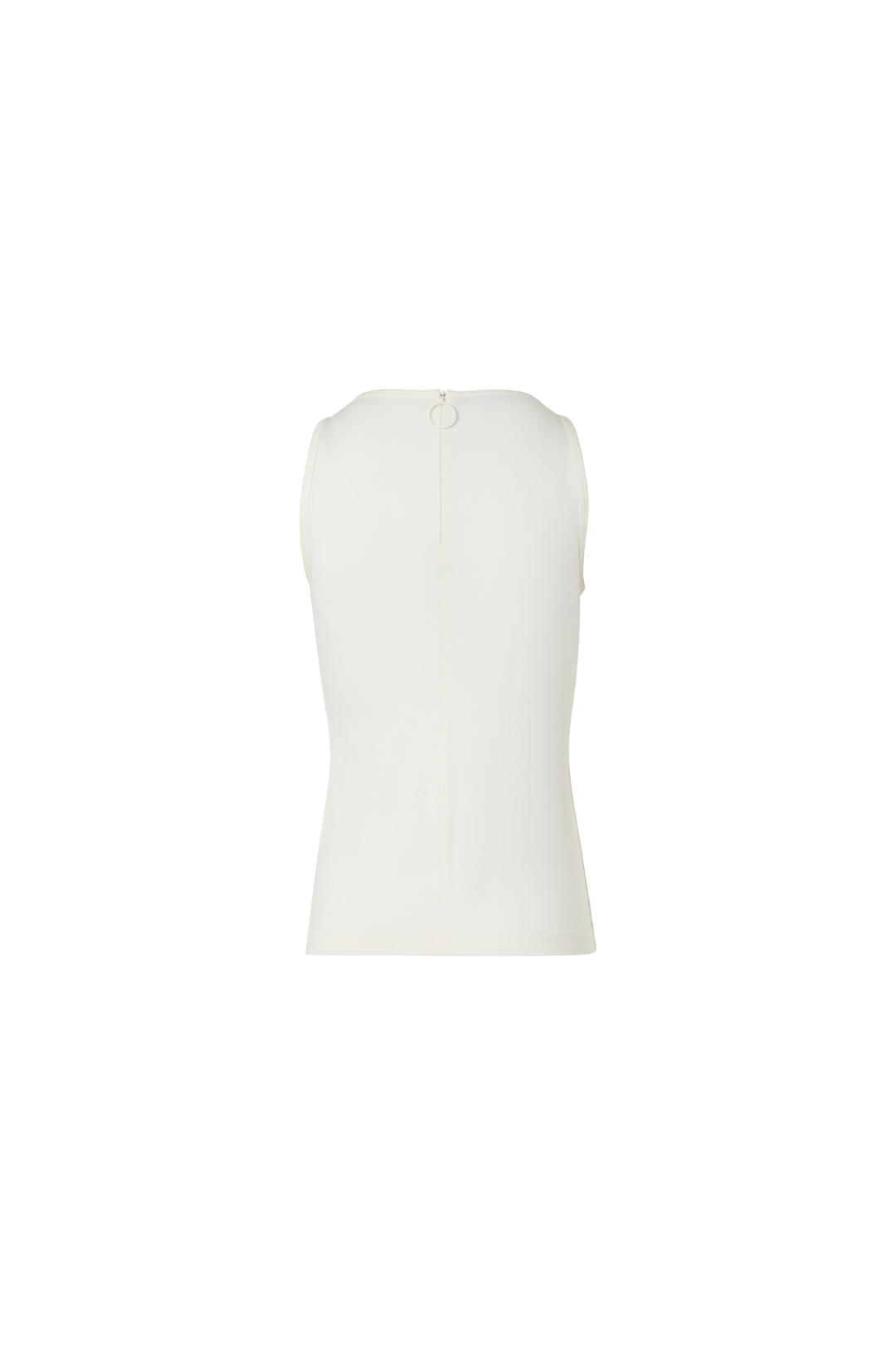 Fitted Modal Stretch Sleeveless Top with Back Zip