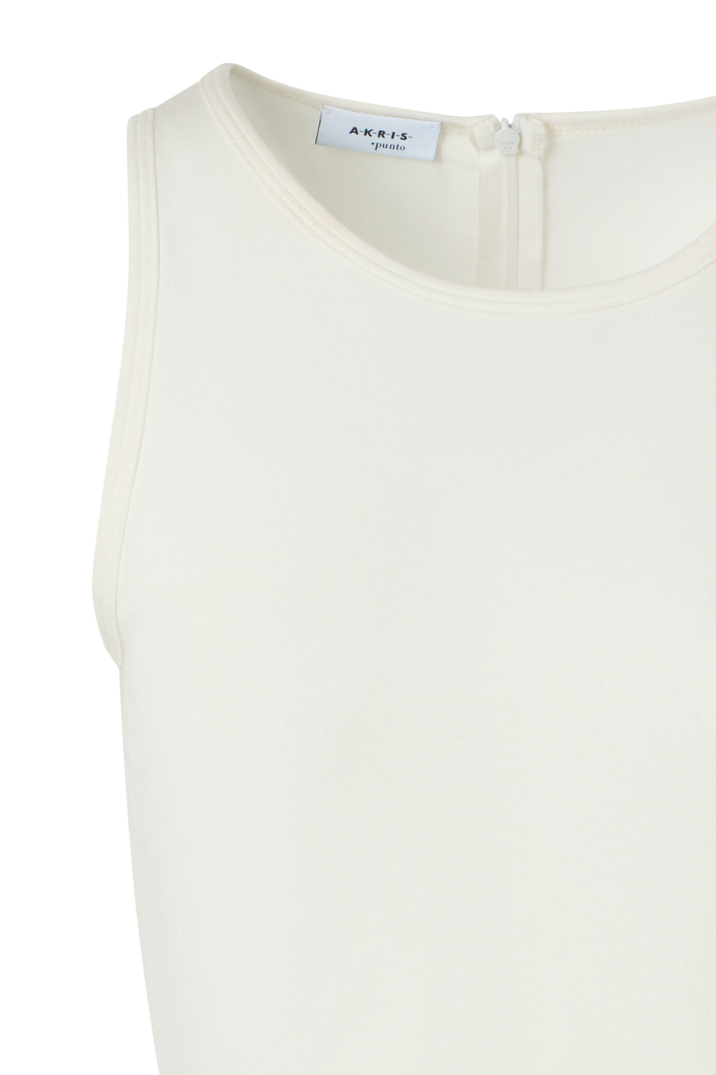 Fitted Modal Stretch Sleeveless Top with Back Zip