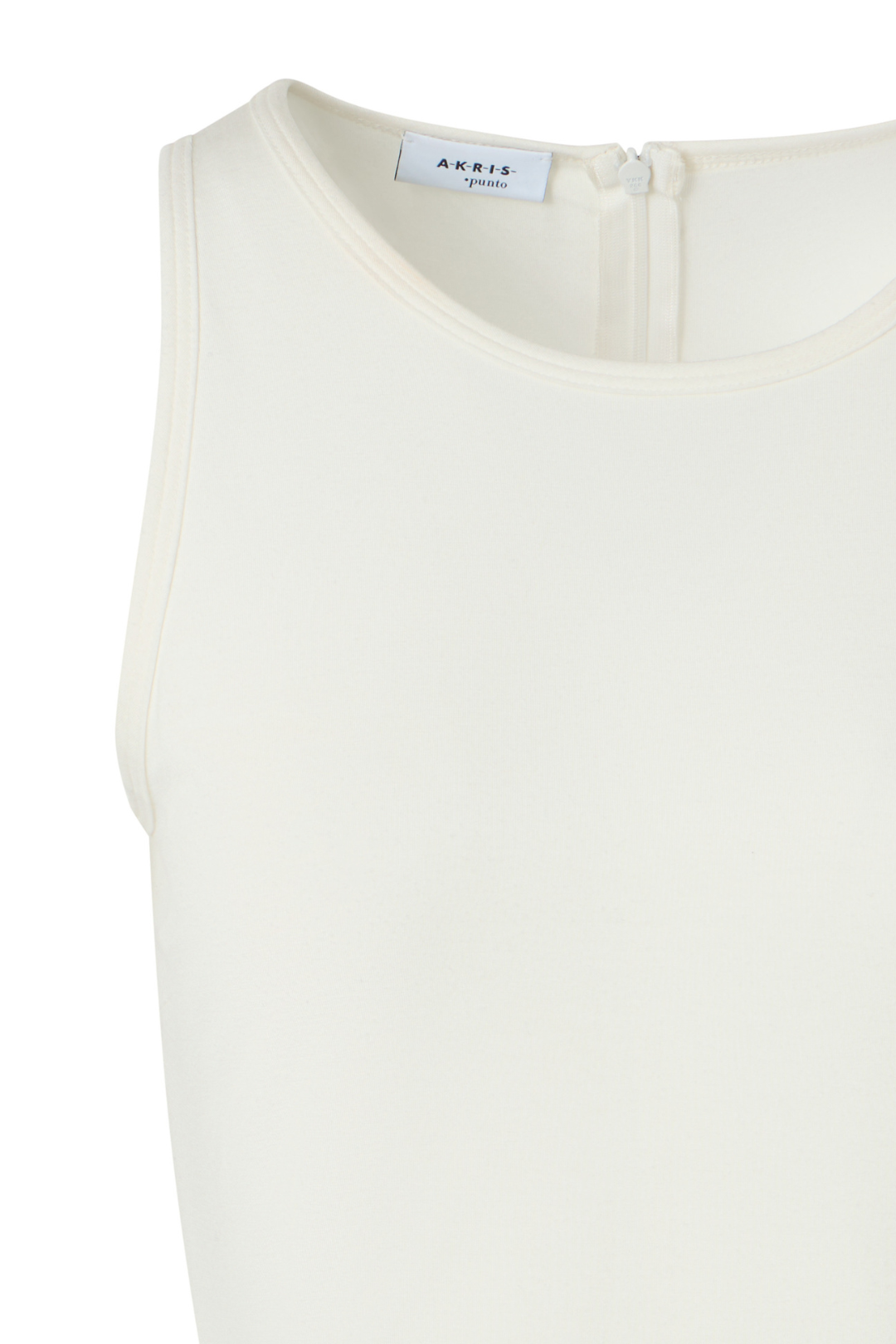 Fitted Modal Stretch Sleeveless Top with Back Zip