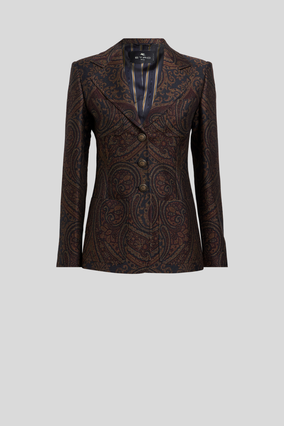 Dark Paisley Jacquard Tailored Blazer