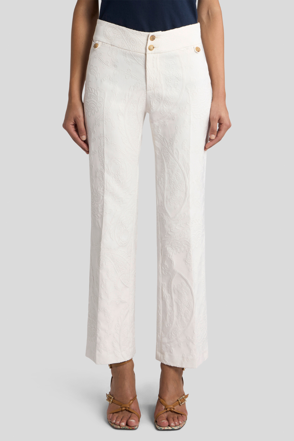 Classic White Straight Pants
