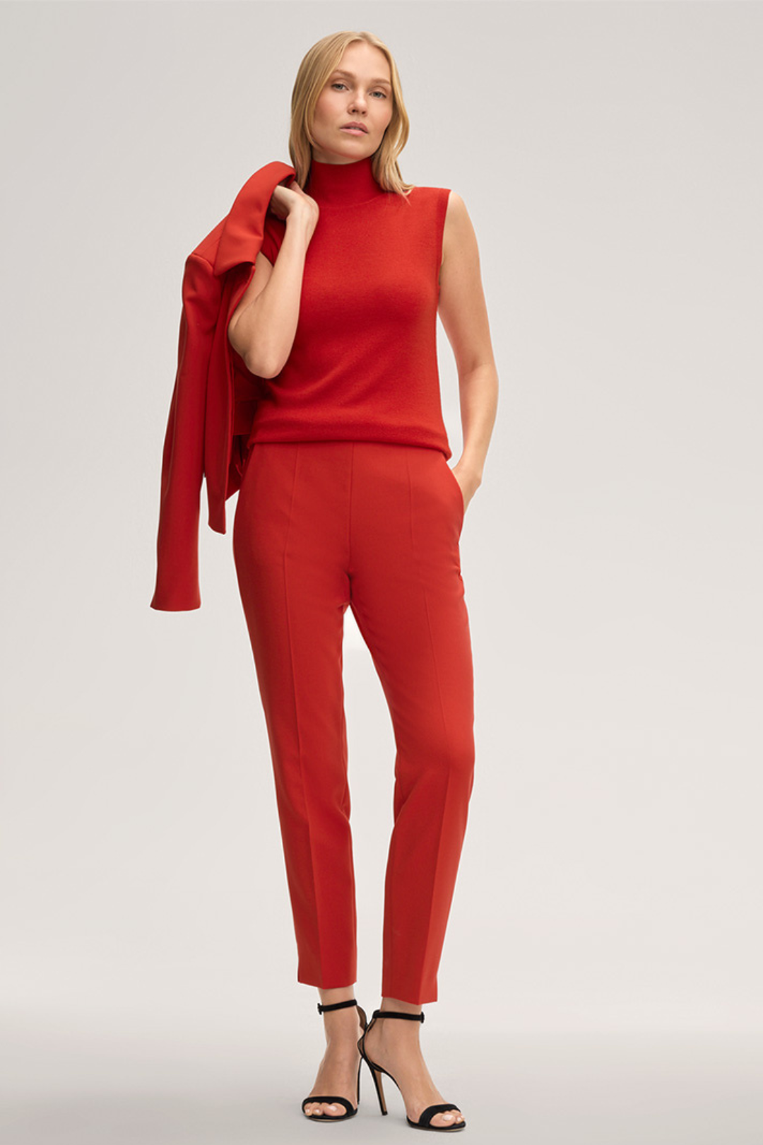 Silk-Wool Sweater with Stand-up Collar