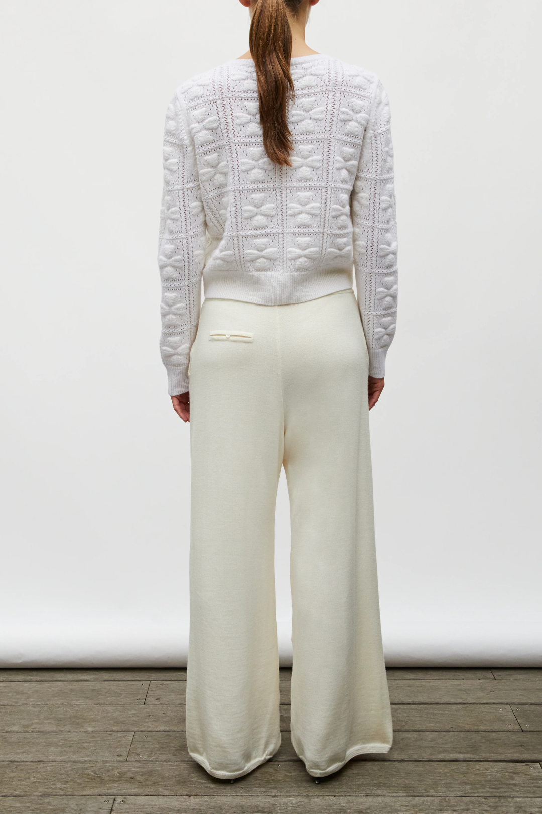 Cardigan with Clover Pattern