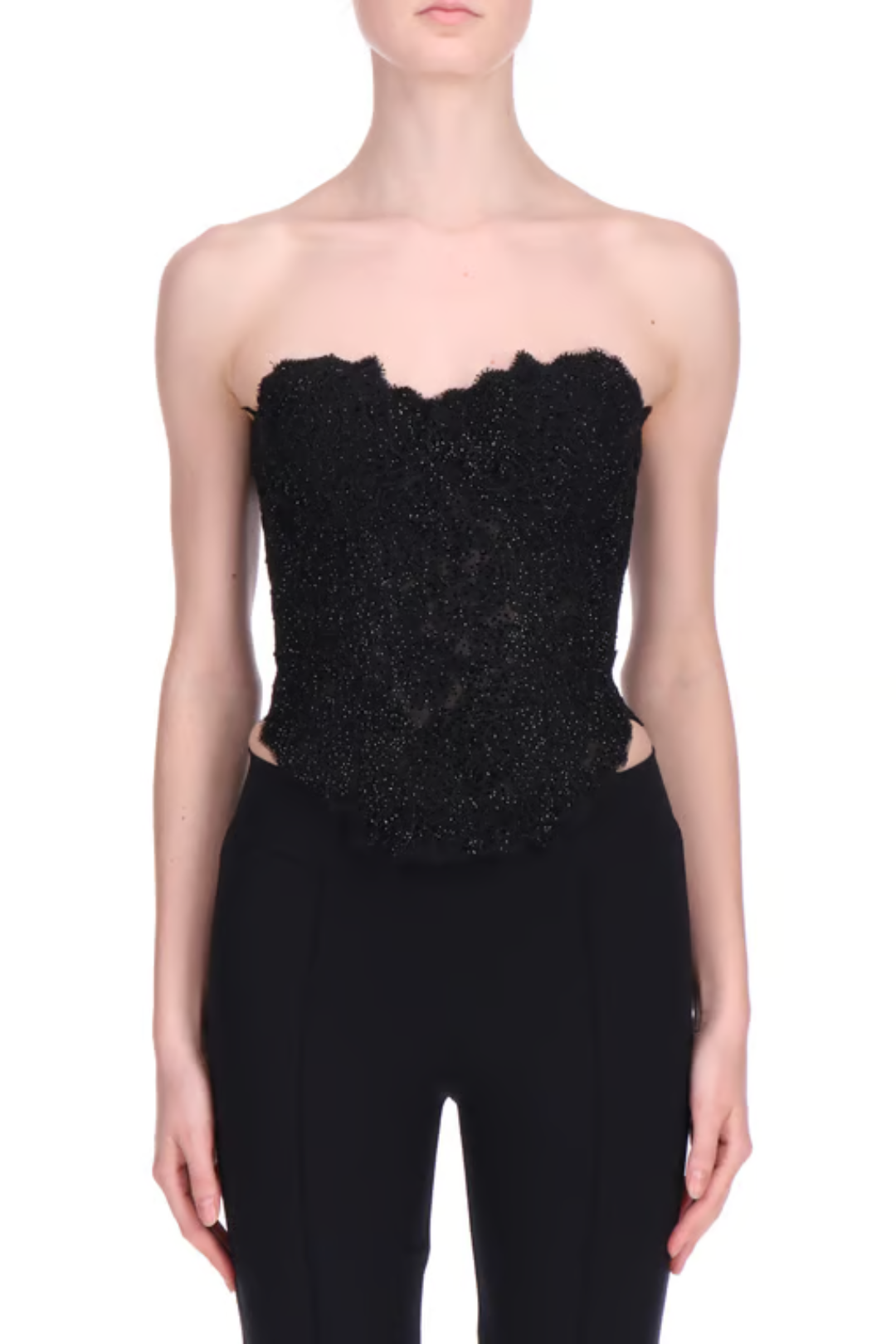 Embellished Lace Corset Top