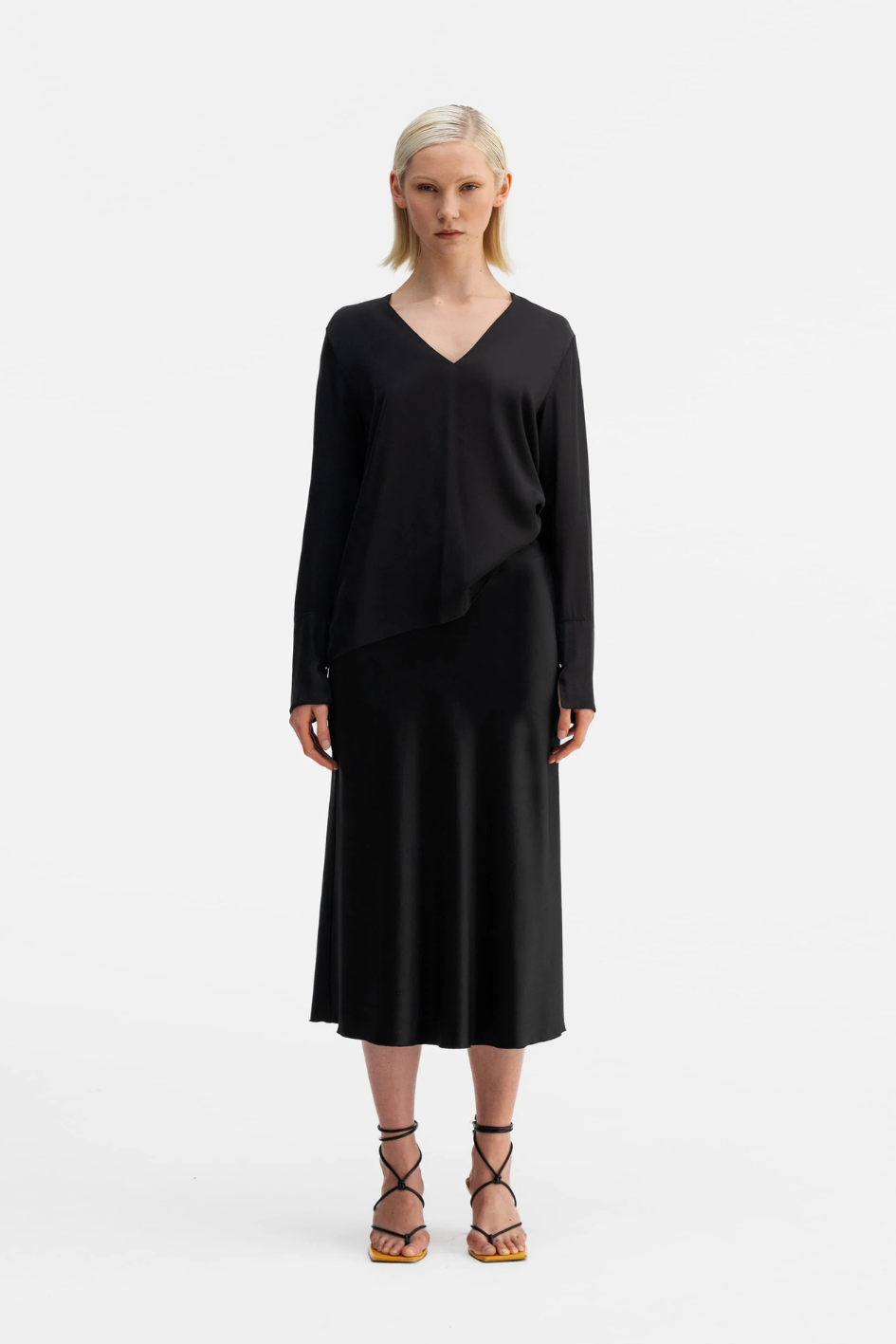Kelly V-Neck Silk Blouse