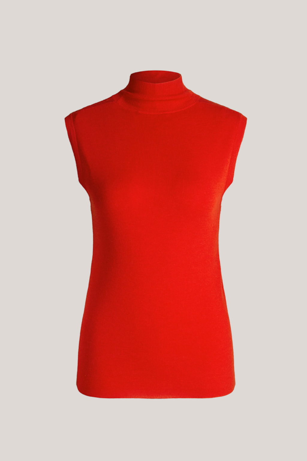 Silk-Wool Sweater with Stand-up Collar