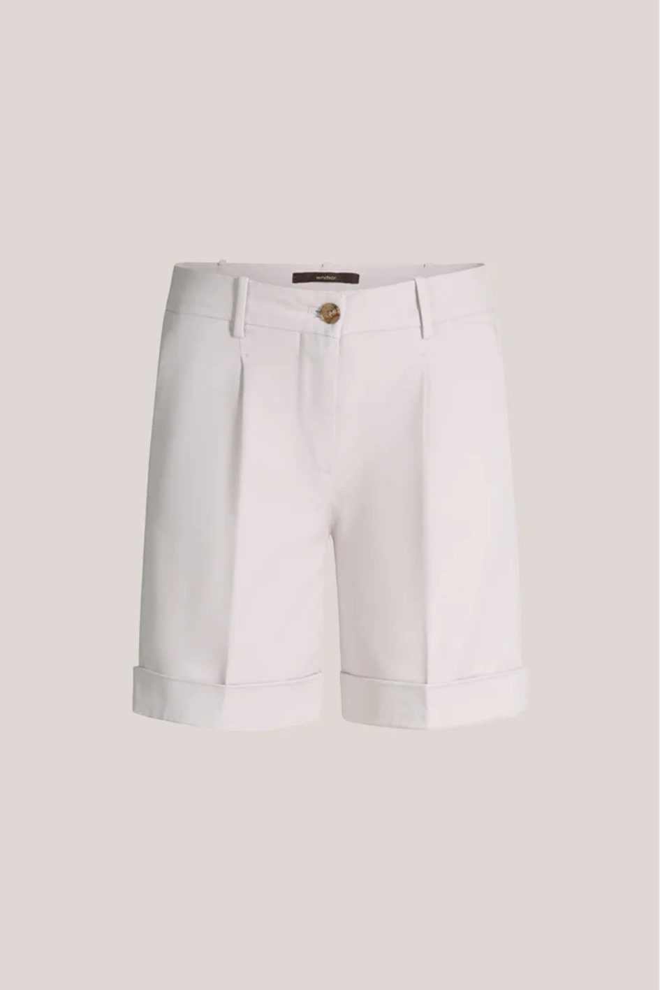 Cotton-stretch Shorts with Cuffs