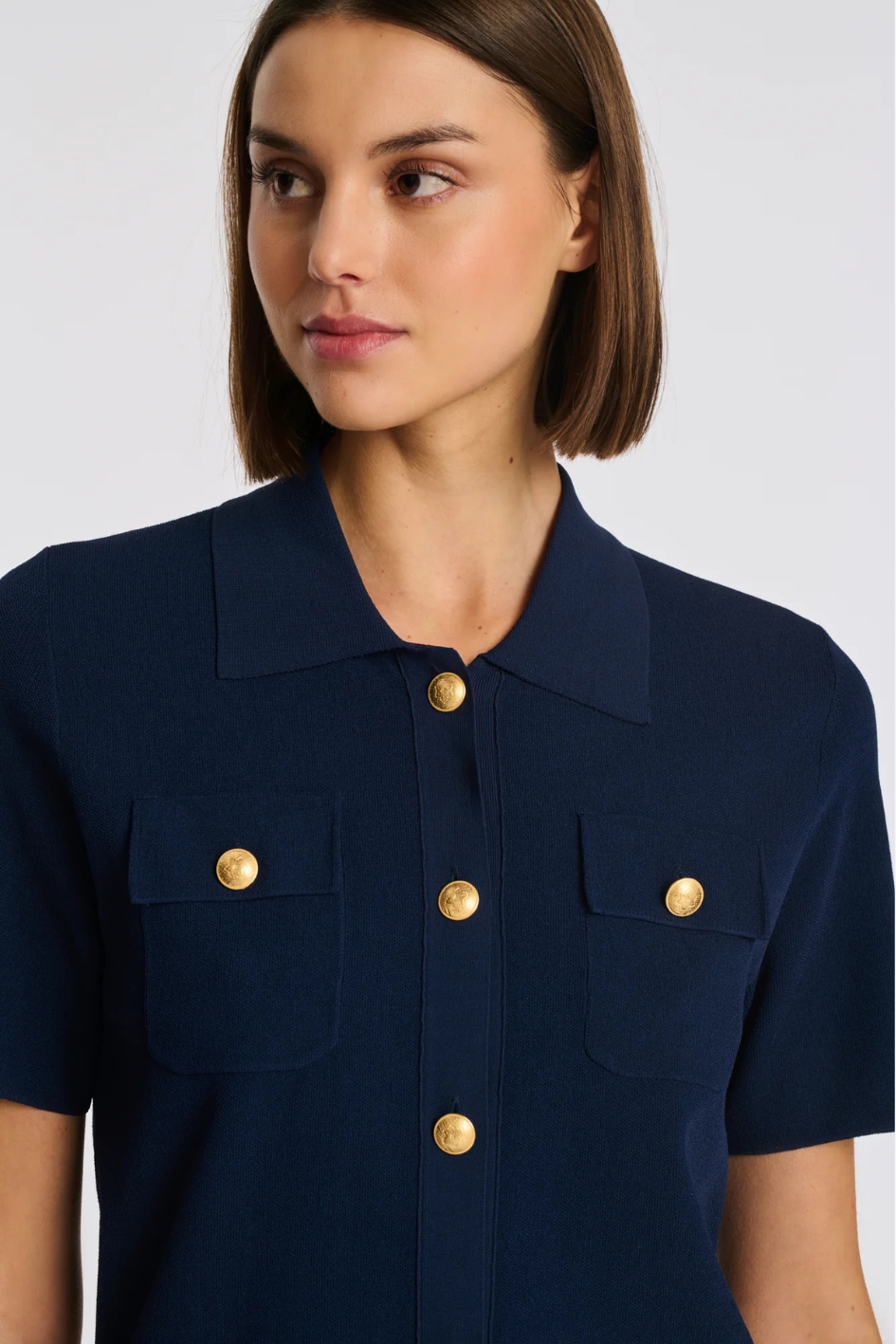 Short sleeved knit shirt