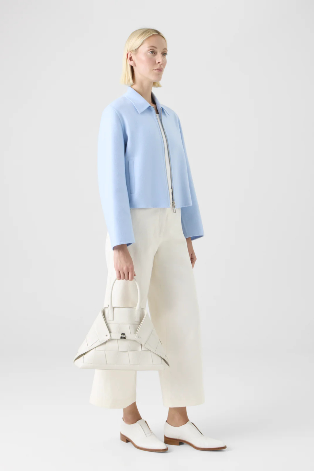 Short Cashmere Double-Face Blouson