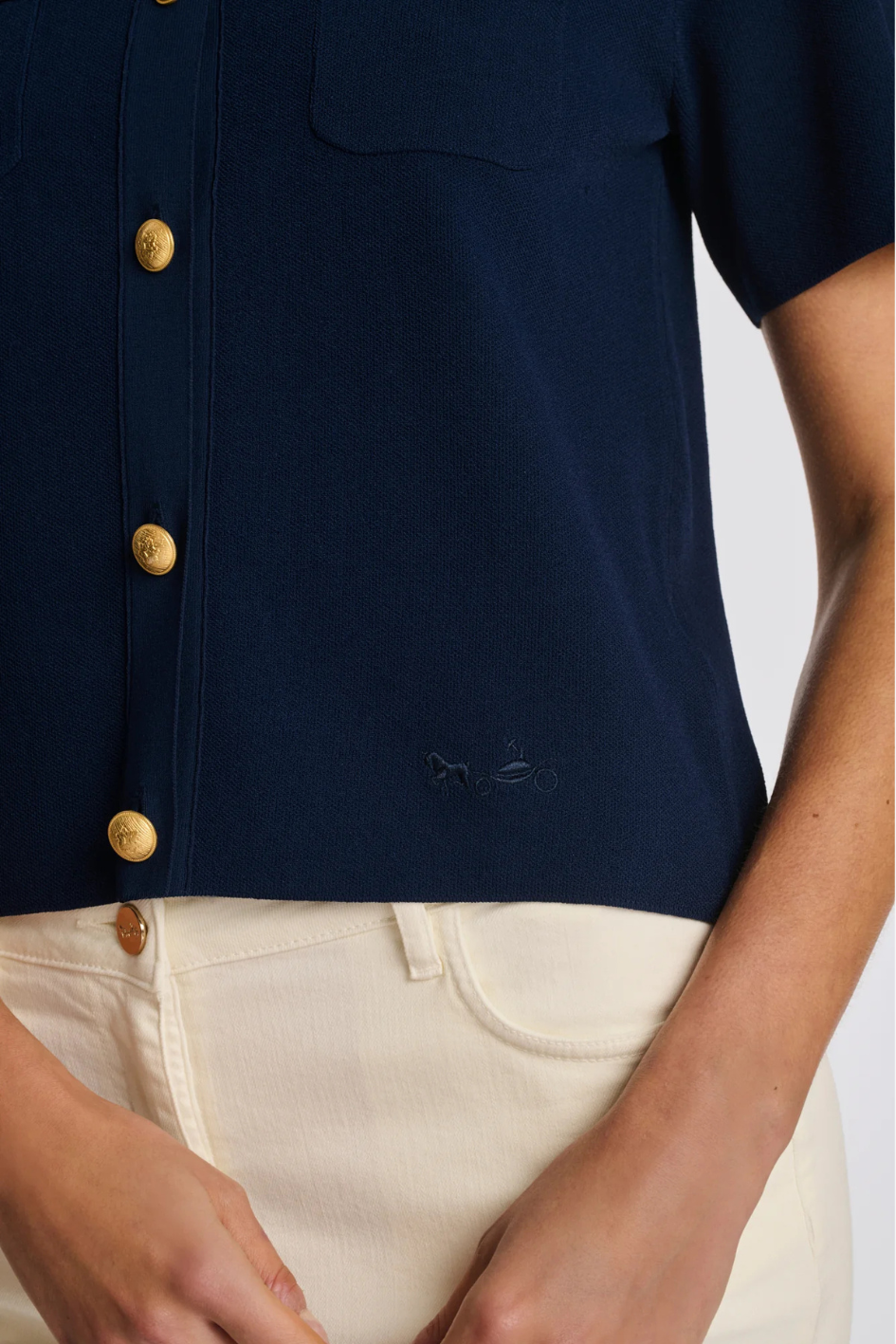 Short sleeved knit shirt