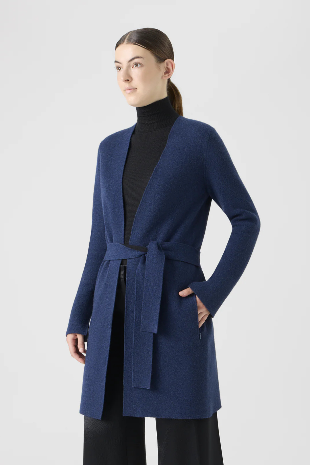 Long Double Face Cardigan