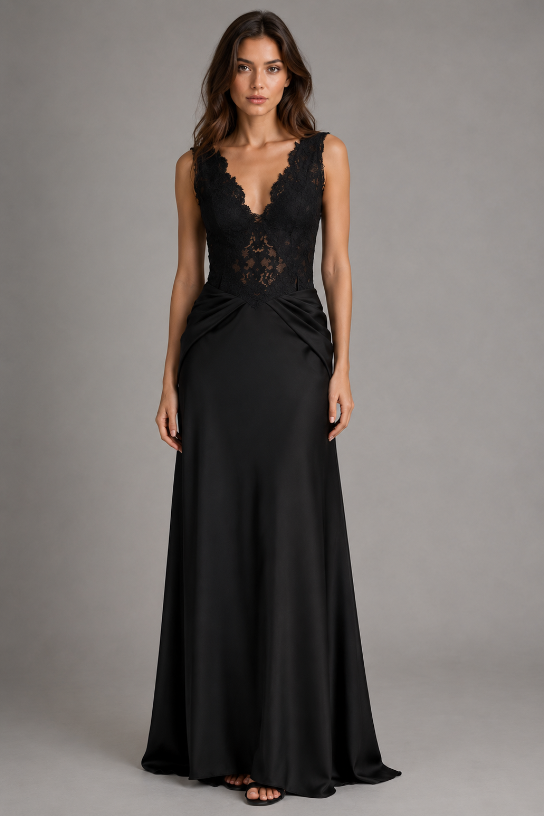 Lace Bodice Evening Gown