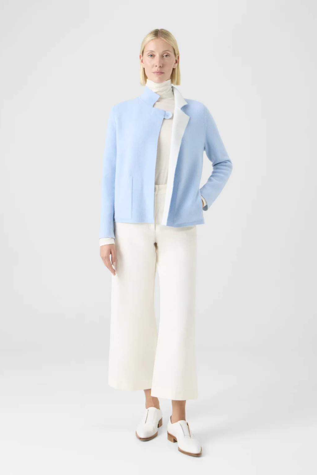 Reversible Cashmere Double-Face Knit Jacket