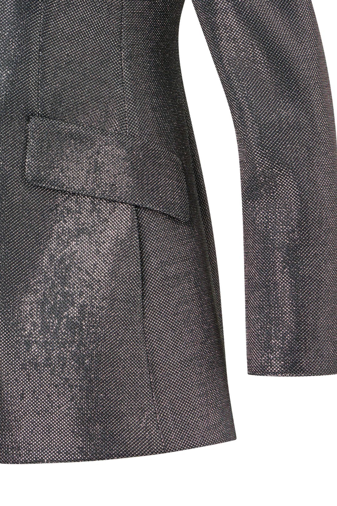 Boyfriend Blazer in Metallic Techno Jersey