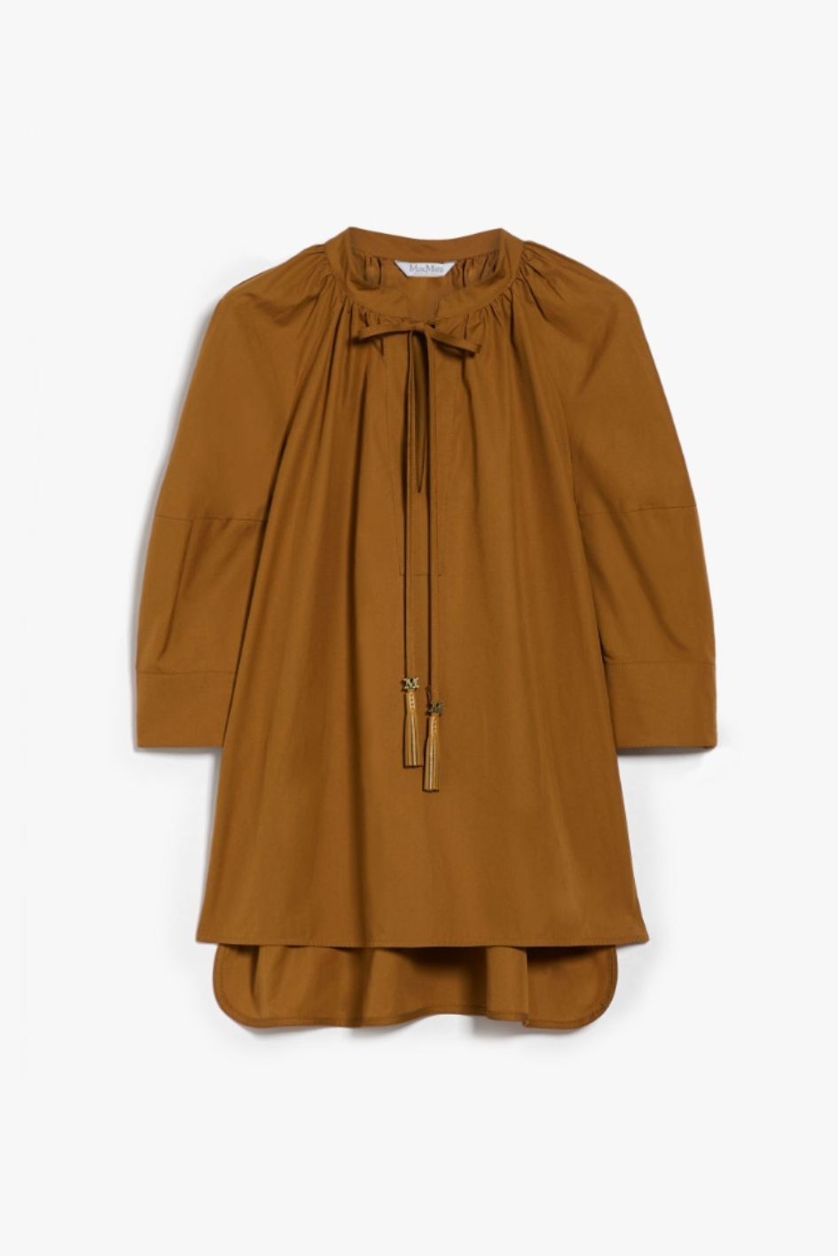 Cotton Shirt Blouse with Balloon Sleeves