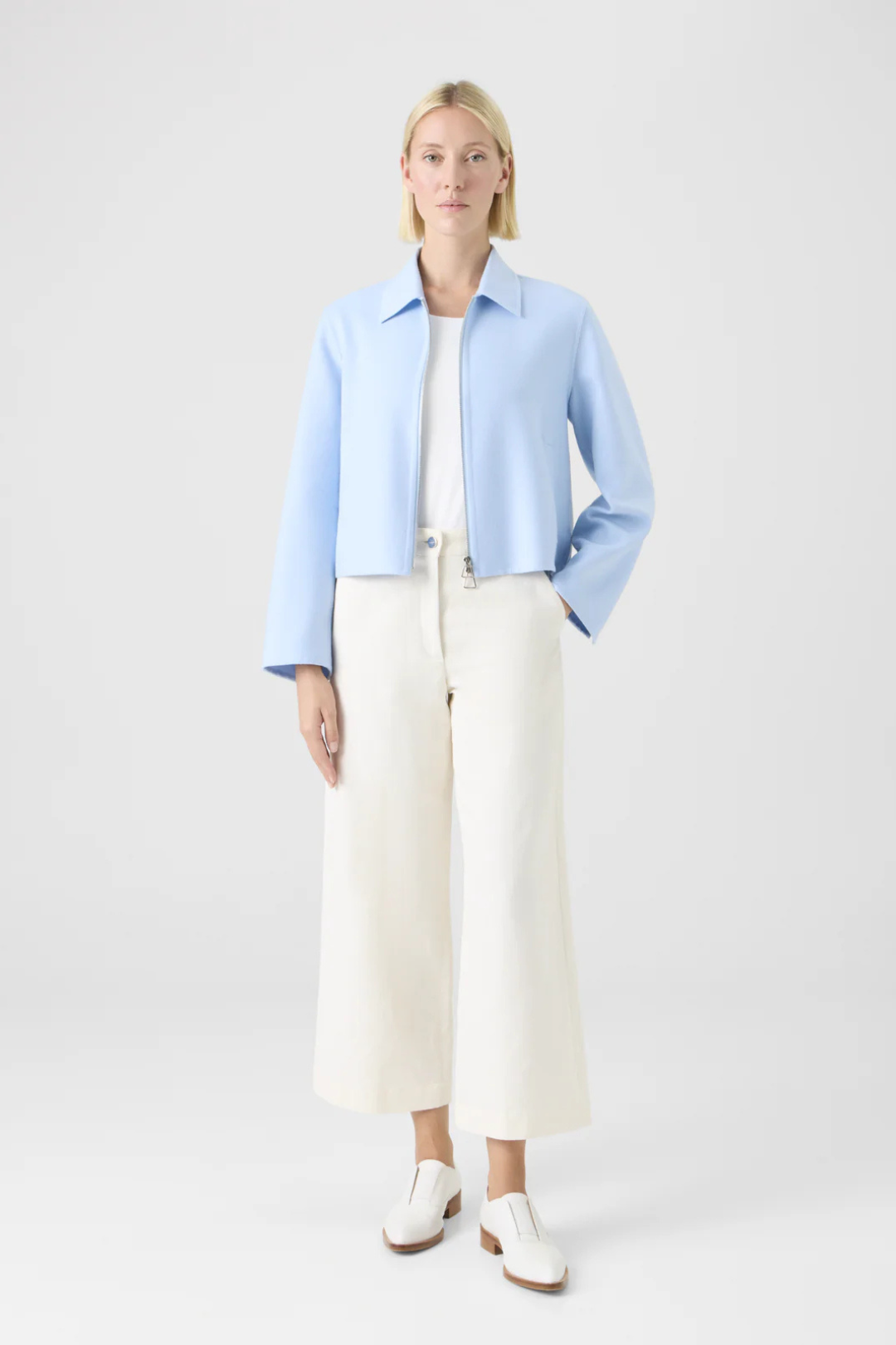 Short Cashmere Double-Face Blouson