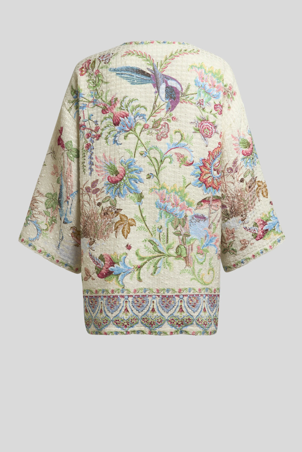 Floral Jacquard Kimono Jacket