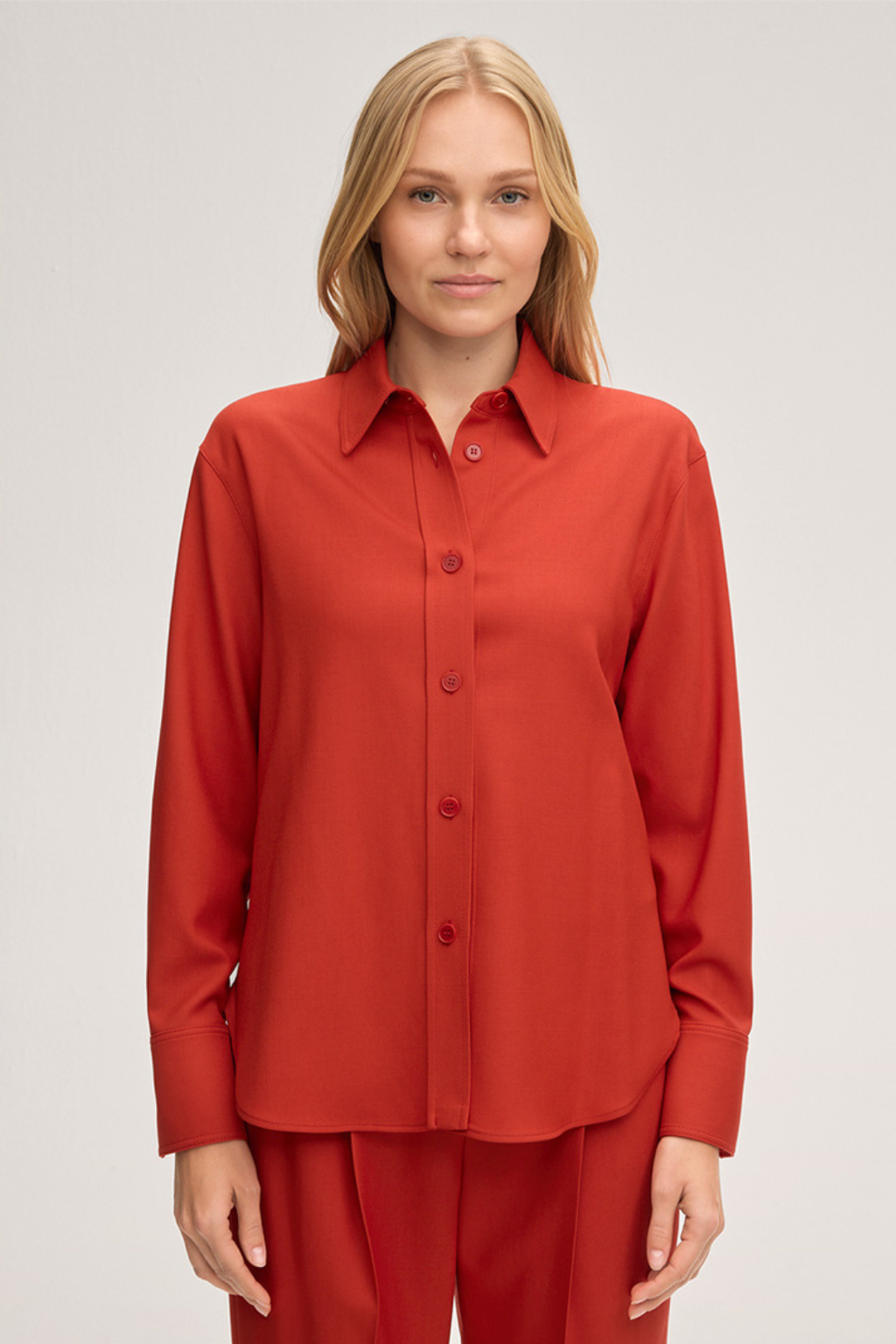 Red Twill Blouse