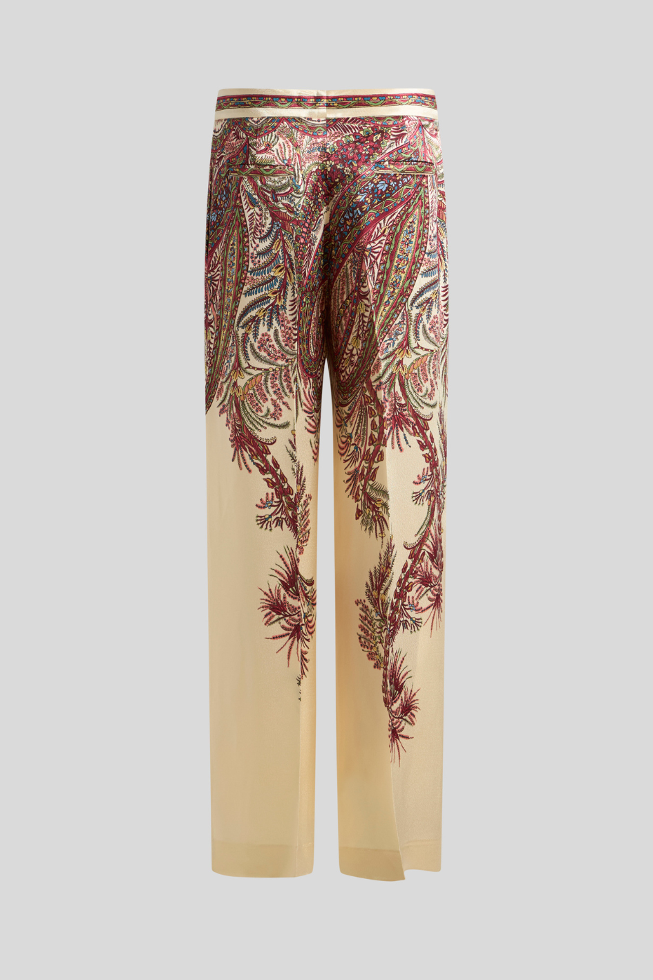 Trousers with Ornamental Paisley Print