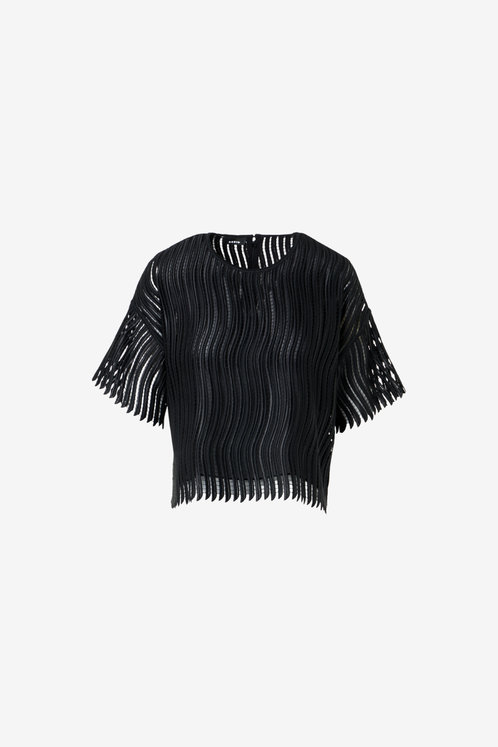 Techno Wave Guipure Short Blouse