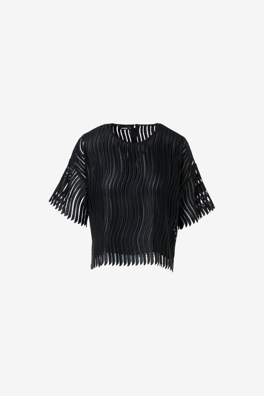 Techno Wave Guipure Short Blouse