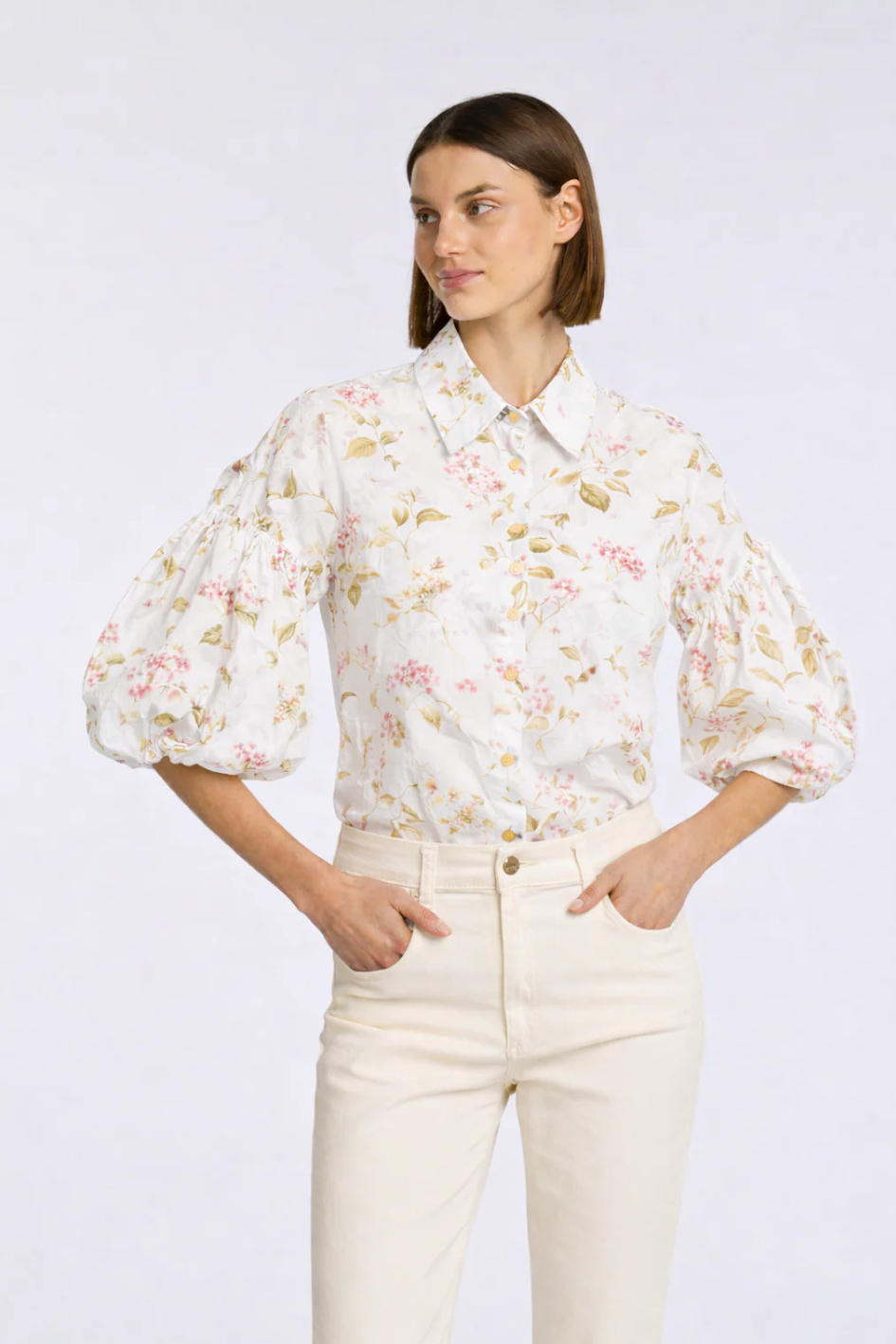 Patterned cotton shirt