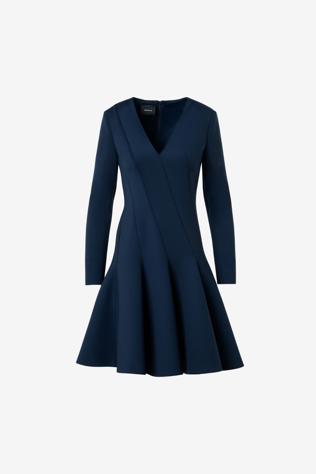 Techno Neoprene Fit & Flare Dress