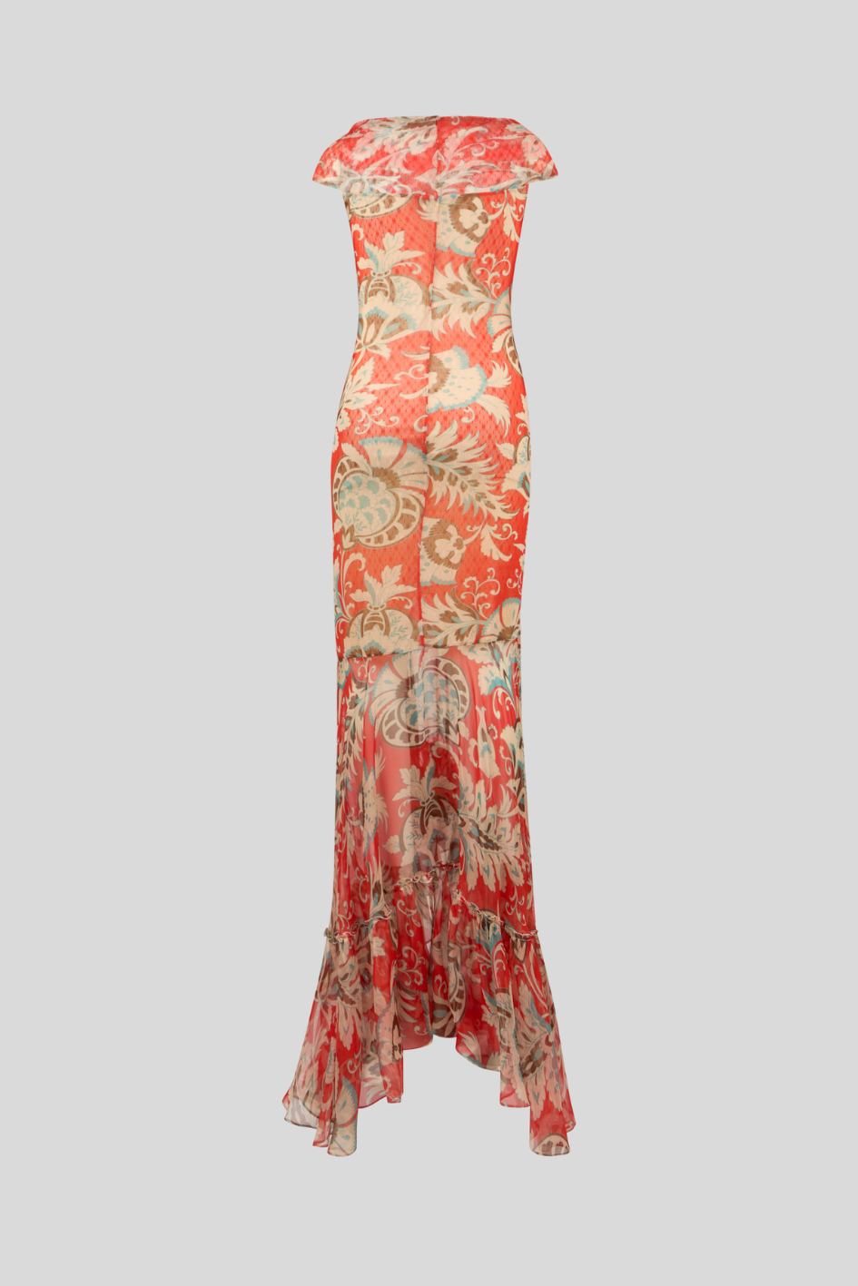 Off-Shoulder Printed Maxi Dress