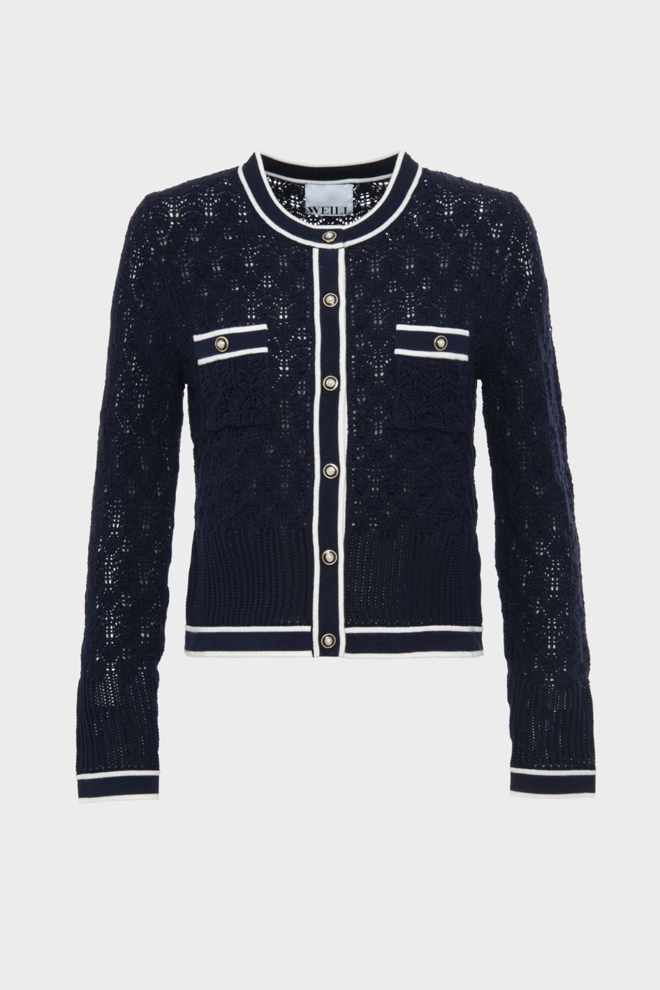 Two-tone Crochet Cardigan