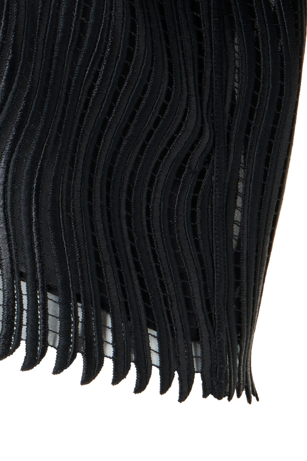 Techno Wave Guipure Short Blouse