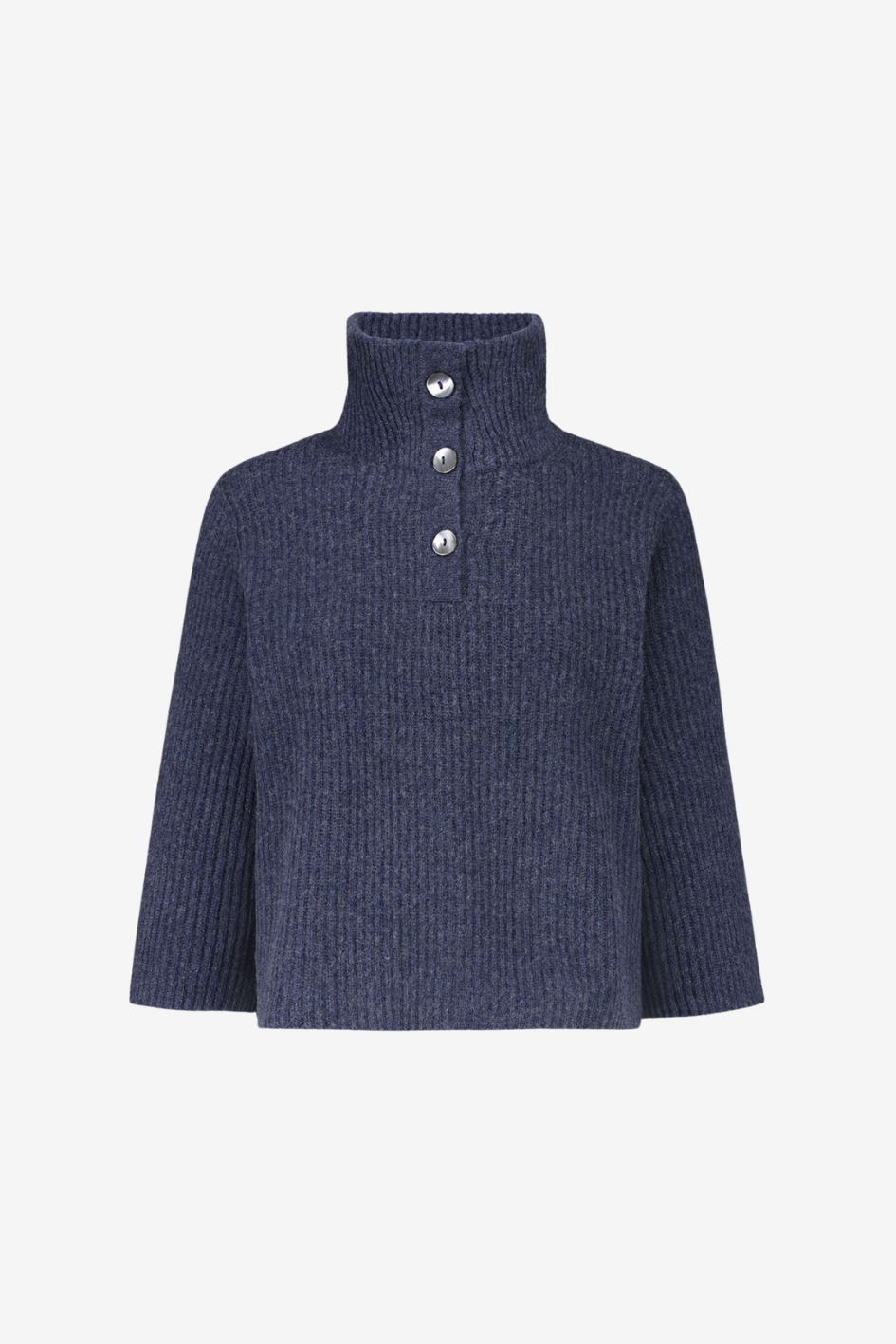 Buttoned Poncho Sweater